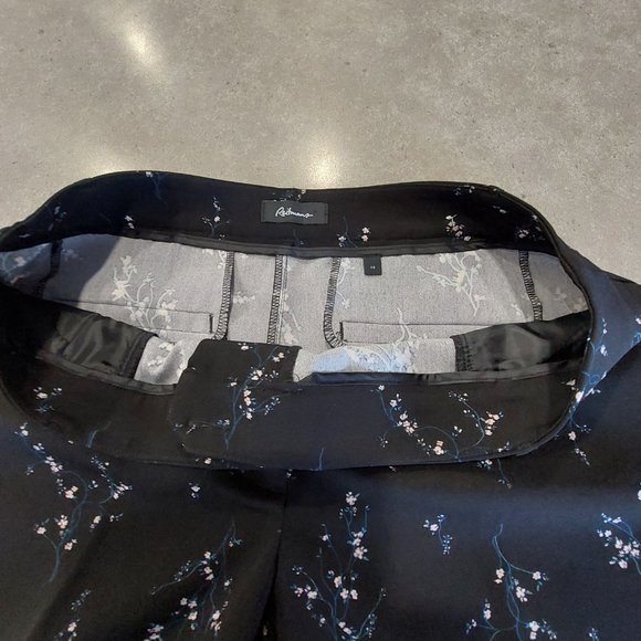 ** DONATED ** Women's Black w/Mini Florals Print Straight Leg Pant - Size 12 - Picture 11 of 12
